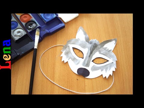 Wolf Maske basteln mit Lena 🐺 How to make wolf mask 🐺 как сделать волка из бумаги