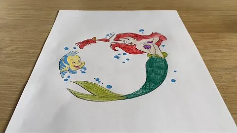Coloring ★ Disney  Ariel Flounder & Sebastian (The Little Mermaid)
