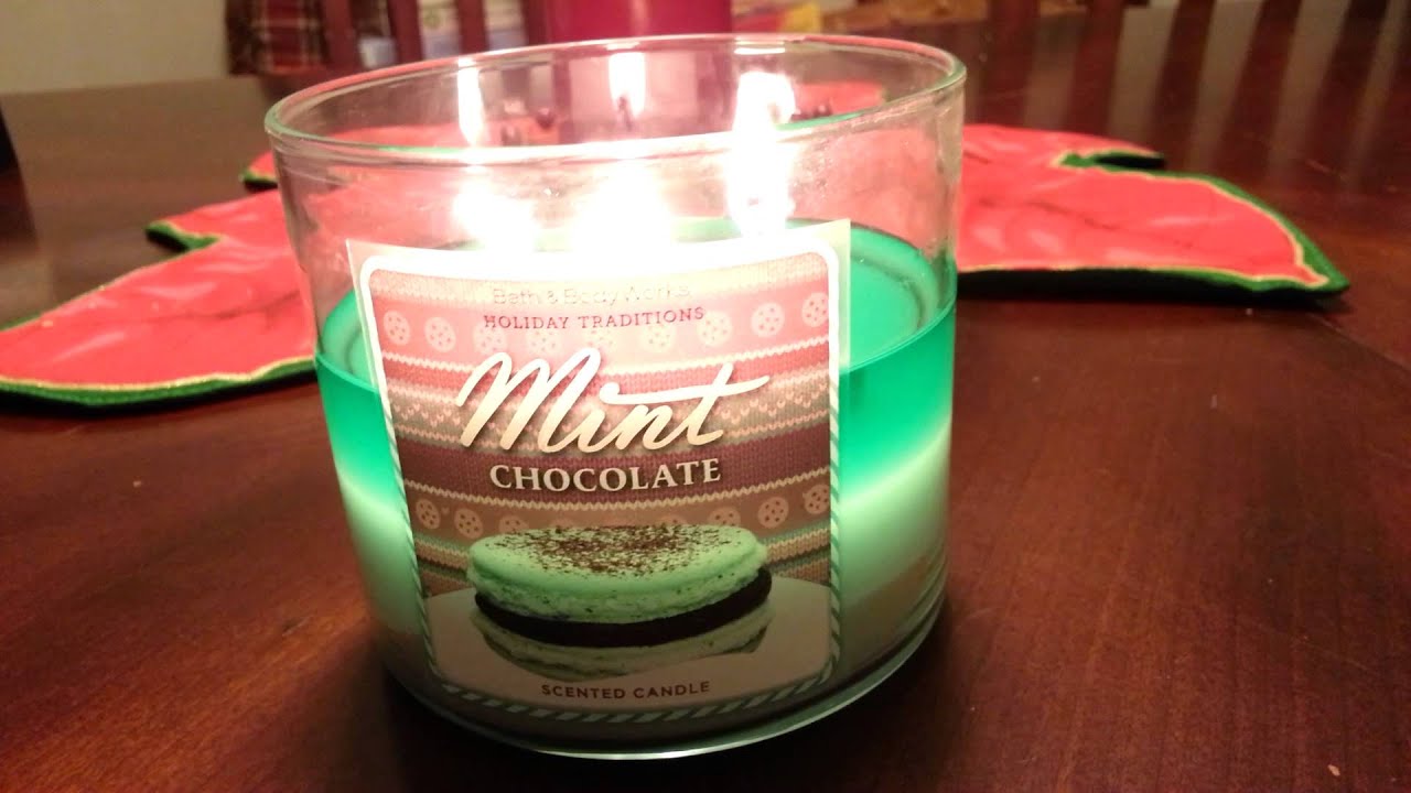 Bath and Body Works Mint Chocolate Candle Review! YouTube