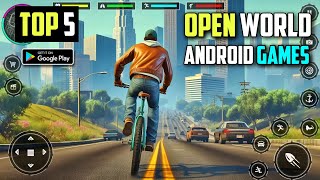 Top 5 Crazy Open World Games For Android 2024 | High Graphics ( Hindi )