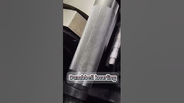 Dumbbell bar handle knurling #knurlingmachine #knurling #cncknurlingmachine  #threadrollingmachine