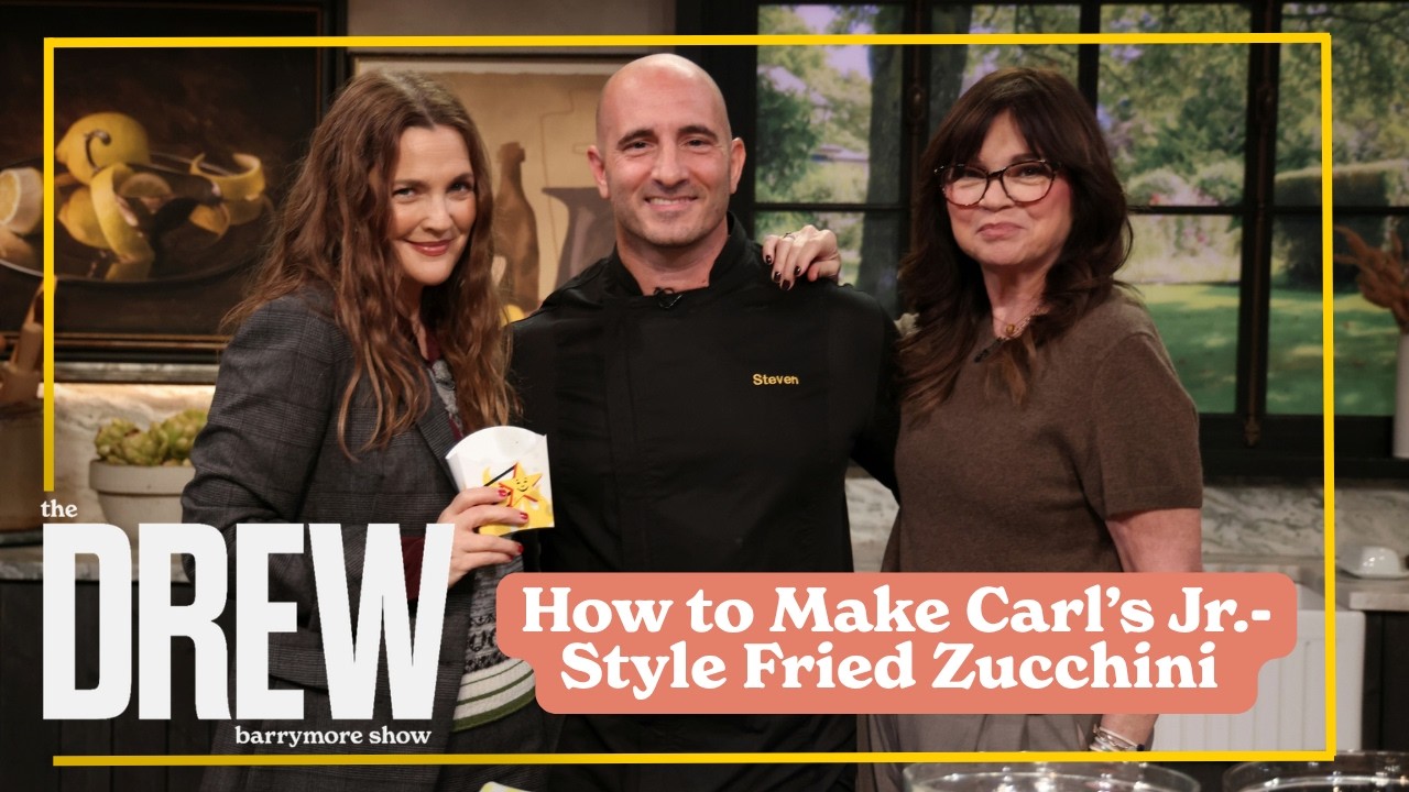 Drew Barrymore Shows How to Make Fried Zucchini - Inspired by Carl's Jr. Recipe