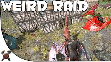 FUNNIEST/WEIRDEST RAID EVER! - Modded Ark Survival Evolved Valhalla Primitive PVP Server (S5P10)