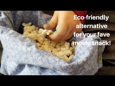 How to make a reusable microwave popcorn bag | DIY Popcorn bag tutorial | Easy box corners