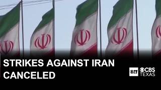 President Trump cancels strikes on Iran amid rough framework on peace agreement