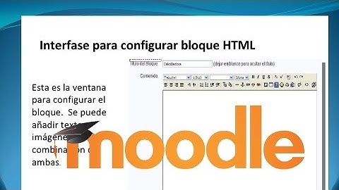 Bloque HTML en Moodle