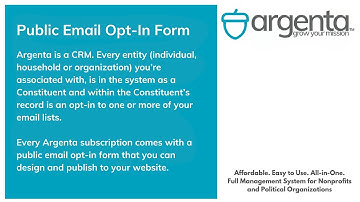 Designing and Publishing Your Email Opt-In form in Argenta