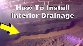 Interior Waterproofing   DIY  Footer Tiles