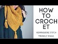 Herrignbone Stitch Triangle Shawl Tutorial