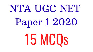 (Mock TEST 34) (Top 15 Most Expected MCQs For NTA UGC NET Paper 1 June 2020 in Hindi & English)