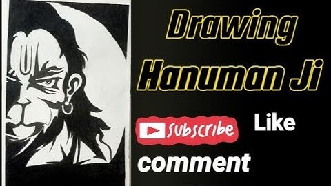 Drawing Hanuman easy/drawing Hanuman Ji by writing ram /drawing Hanuman Ji ki ||drawing Hanuman face