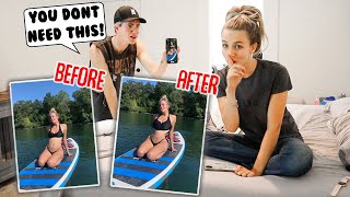 I PHOTO SHOPPED My BODY And Sent It To My FIANCÉ! *CUTEST REACTION*