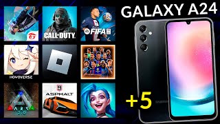 GALAXY A24 4G - Free Fire, Roblox, Call of Duty, Genshin Impact, Fifa, ARK, eFootball e + 7