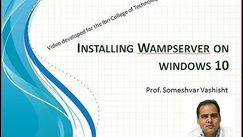 WampServer Installation on Windows 10.
