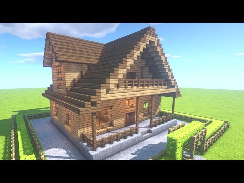 マイクラ 家城作り方 木造お洒落な家 Youtube