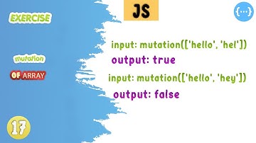 Mutation Of Array Javascript Exercise | practise code