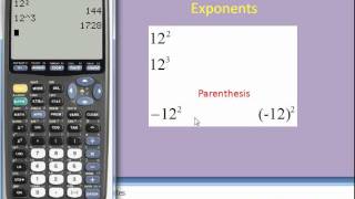 Exponents And Parentheses