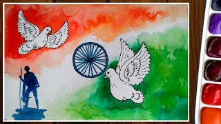 Drawing independence day ||flag ||symbol drawing