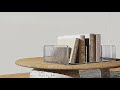 Transparent Bookends Stand Bookshelf Desktop Decorative Storage Rack Bookend Book Holder School St