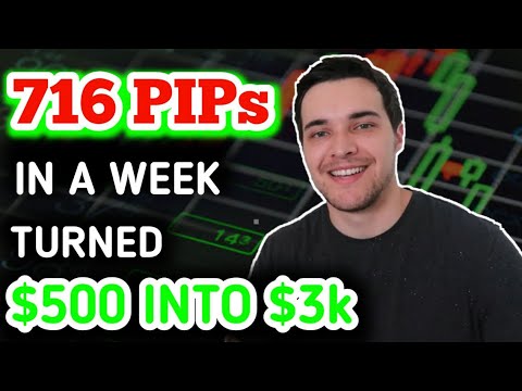 716 Pips In 1 Week Trading Forex (Turned $500 into $3k)