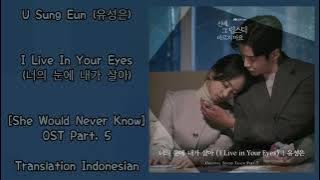 U Sung Eun (유성은) – I Live In Your Eyes (너의 눈에 내가 살아) Lyrics INDO She Would Never Know OST Part. 5