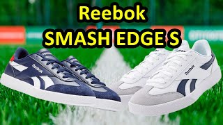 Кроссовки Reebok SMASH EDGE S в ретро теннисной стилистике с контрастным логотипом.