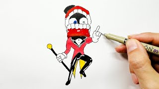 How to Draw Caine From The Amazing Digital Circus