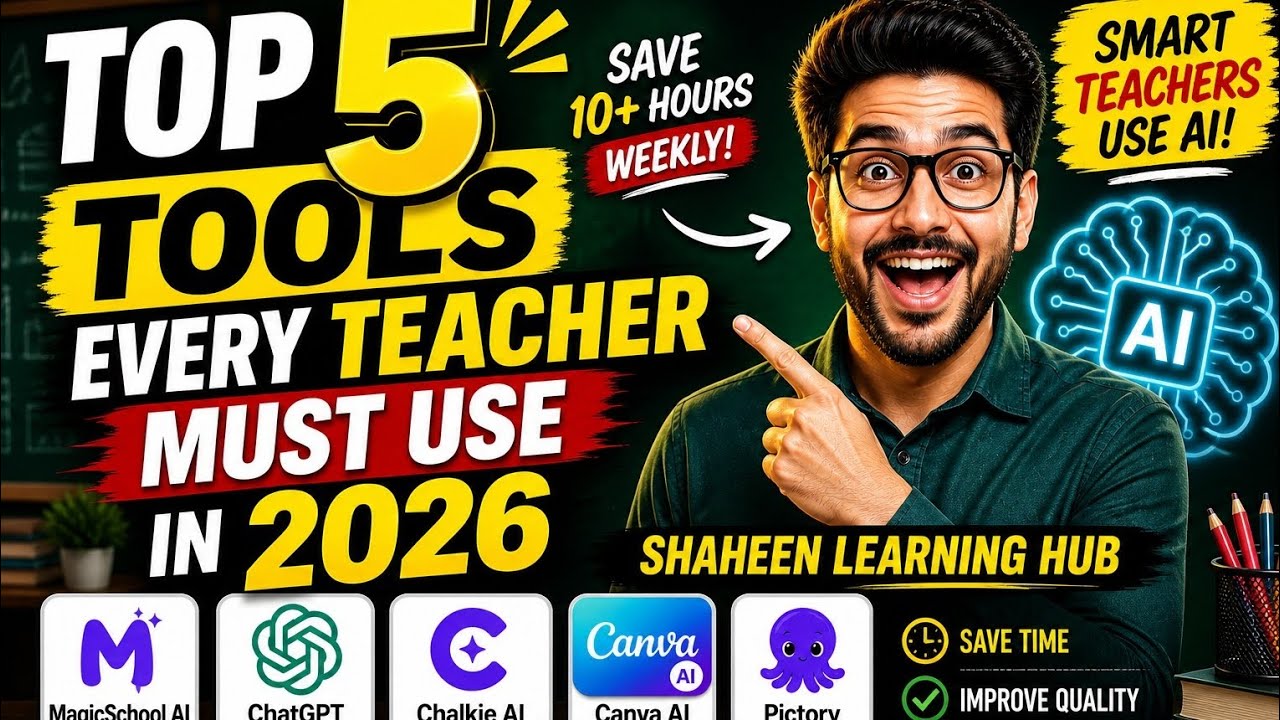 Top 5 AI Tools Every Teacher Must Use in 2026 🚀 | Save 10+ Hours Weekly ...