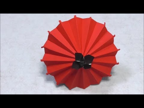 折り紙 番傘の作り方 How To Make An Origami Umbrella Youtube