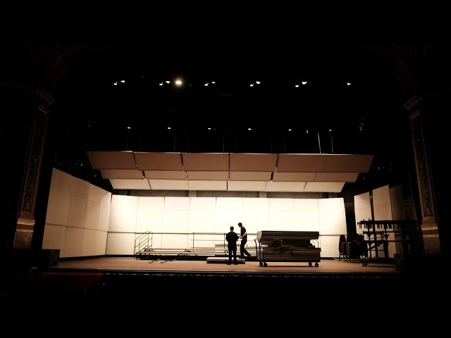 Preparations for the Saginaw Bay Symphony Orchestra at the Temple Theatre