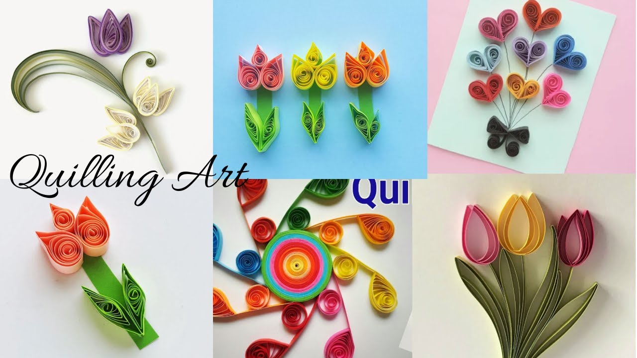 beautiful handmade quilling design / paper flower design