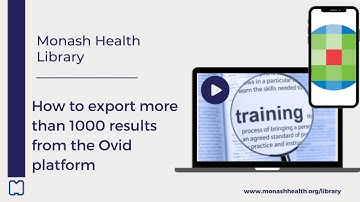 How to export more than 1000 results from Ovid