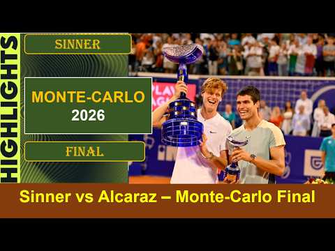 Video Jannik Sinner vs Carlos Alcaraz Monte Carlo Final - Sinner wins Monte Carlo 2026 Final