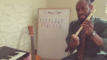 C Major scale Tutorial on the Recorder (Tutorial)