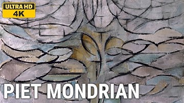 Piet Mondrian: A collection of 10 oil paintings with title and year, 1909-1914 [4K]