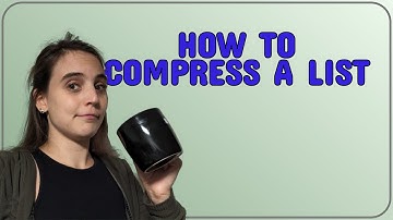 How to compress a list