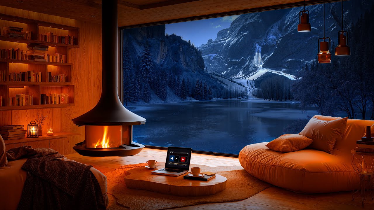 Snowfall Serenades Relaxing Piano Music 🔥❄️ Cozy Ambience for Sleep, Study & Deep Focus