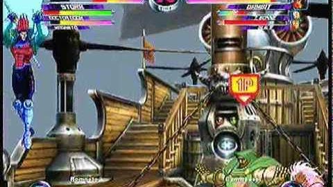 MvC2 Online (360): Brett (MSDoom) vs Gamweasel (Guile/Tron/Gam) 5 .:12.28.09:.
