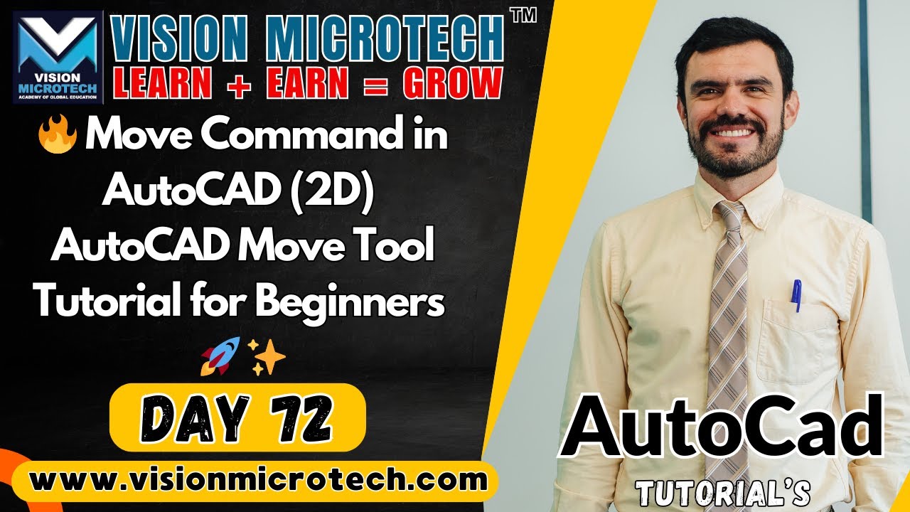 🔥 Move Command in AutoCAD (2D) | AutoCAD Move Tool Tutorial for ...