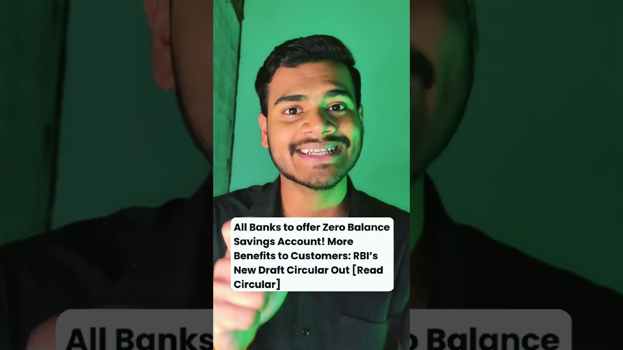 🚨 BIG UPDATE: 0 Balance Bank Account Ab Sabka Haq 😳 | RBI New Rule