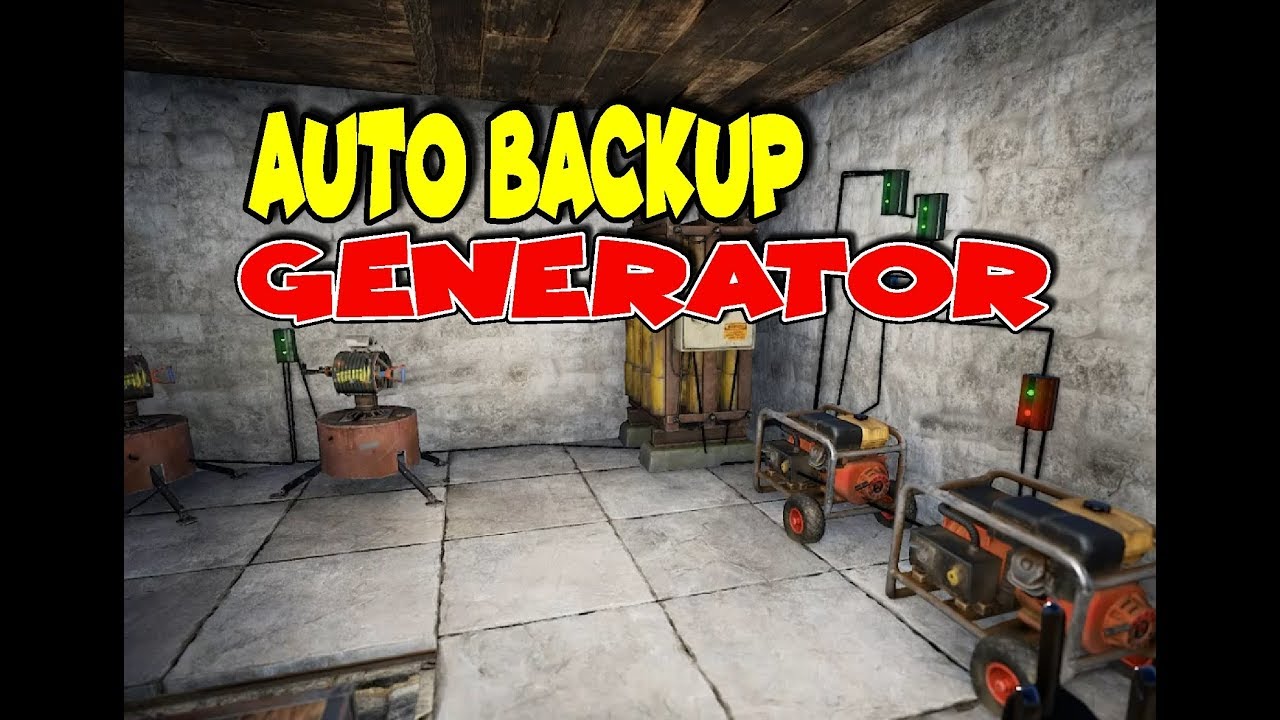 Electricity - Auto Backup Generator + Battery - Keep Those Turrets On - YouTube