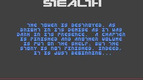 Atari 8-bit Stealth (Brøderbund Software) - ending