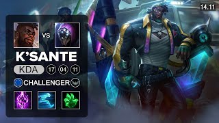 K'Sante vs Jax Top - EUW Challenger - Patch 14.11 Season 14