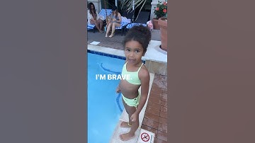 My girl doing her affirmations jumping in the pool #shorts #affirmations #scarlettgray