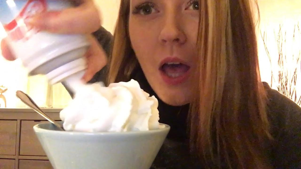 Whipped Cream Lol Soft Speaking ~ Asmr Relaxing Eating Sounds Youtube