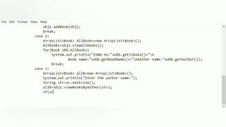 Book Manipulation java program