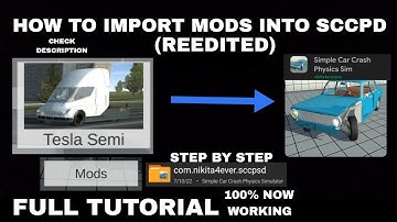 HOW TO IMPORT/PLACE MODS INTO SIMPLE CAR CRASH PHYSICS | HOW TO DOWNLOAD MODS FOR SCCPD | TUTORIAL