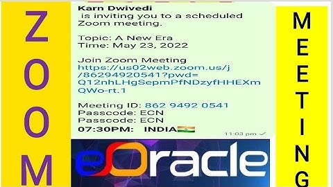 ECN / E-ORACLE ZOOM MEETING on 23rd MAY 2022|| A NEW ERA