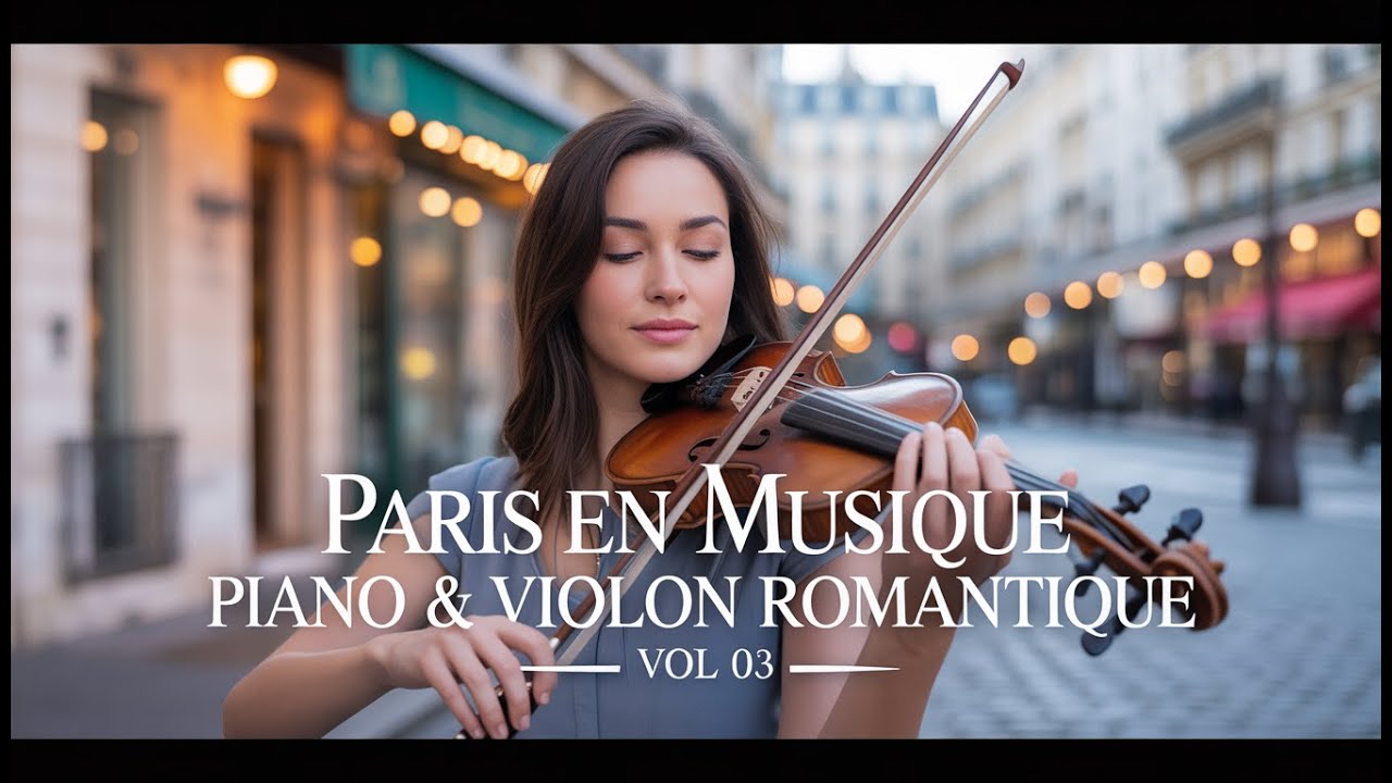 Paris en Douceur 03 – Piano & Violon Romantique | Instrumental Pop Française Relaxante