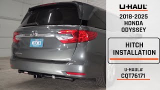 20182024 Honda Odyssey | UHaul Trailer Hitch Installation | CQT76171